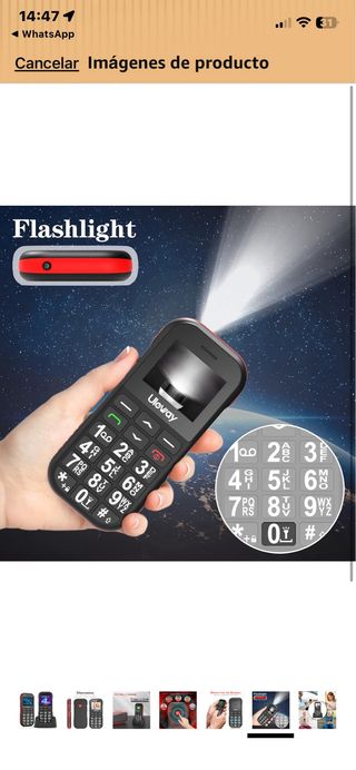 Móvil Ushining 4G USB-C Negro