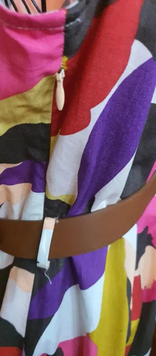 Vestido Zara MIDI volantes estampado