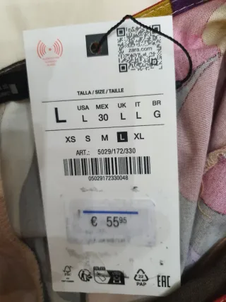 Vestido Zara MIDI volantes estampado