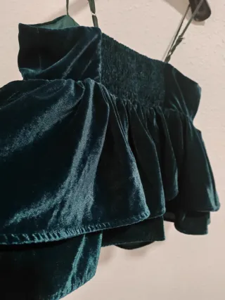 Top Terciopelo Verde Esmeralda Talla S