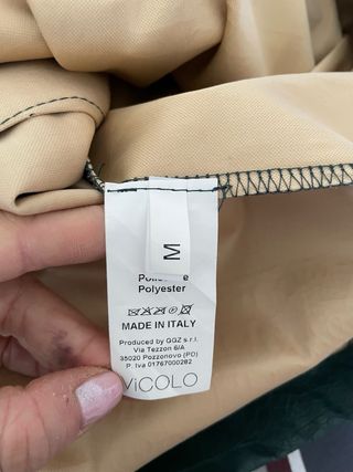 Abito corto ecopelle Vicolo verde