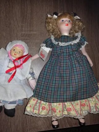 Due bambole in porcellana Fanas