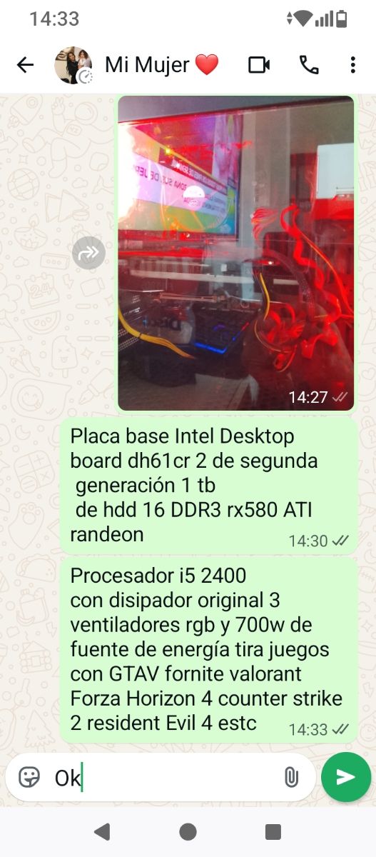 PC Gaming RX 580 16GB RAM i5 2400 LED afbeelding 5