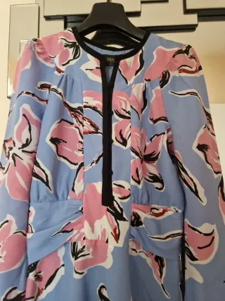 Vestito Liu Jo floreale blu e rosa T.38