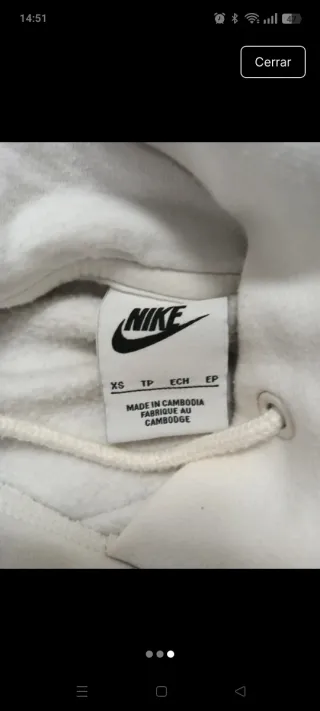 Sudadera Nike Blanca