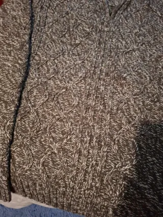 Jersey hombre trenzado cremallera