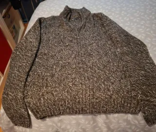 Jersey hombre trenzado cremallera