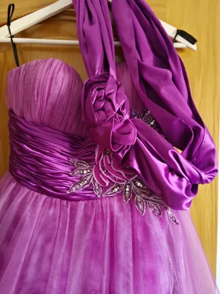 Vestido fiesta/bodas rosa y morado