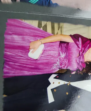 Vestido fiesta/bodas rosa y morado