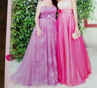 Vestido fiesta/bodas rosa y morado