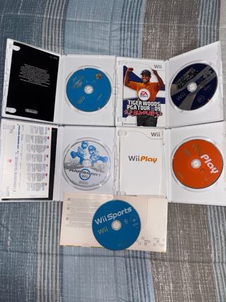 Pacchetto 5 Giochi Wii: Mario Kart, Wii Sport, Wii Play