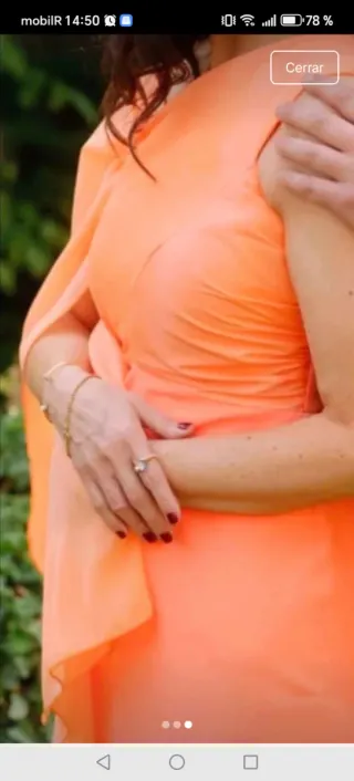 Vestido fiesta midi corte griego capa