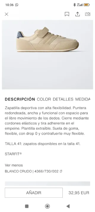 Zapatillas Zara Calzado respetuoso