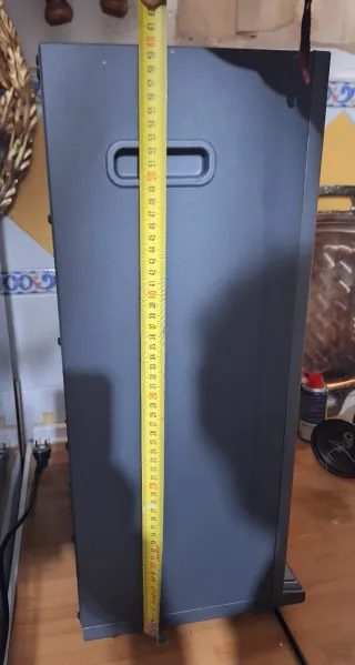 Calefactor chimenea cristal y metal