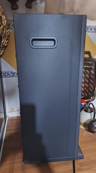 Calefactor chimenea cristal y metal