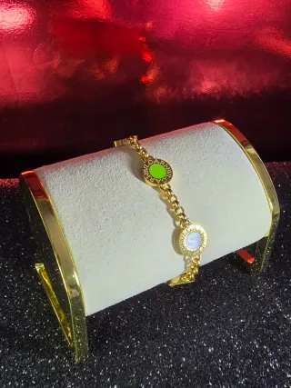 Conjunto de Joyas Oro y Verde