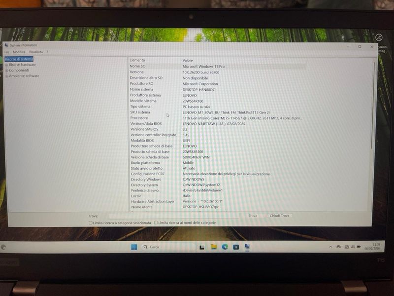 PROMo Lenovo T15 Gen 2 i5-1135G7 16GB 256SSD 15.6 afbeelding 5