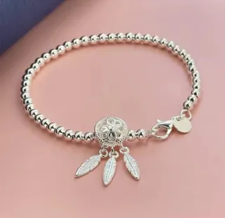 Pulsera Plata 925 con Colgante no negociable