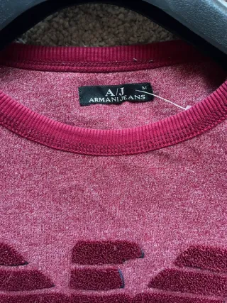 Sudadera Armani Jeans Roja Mujer
