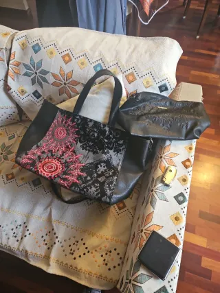 Bolso Desigual Negro Multicolor