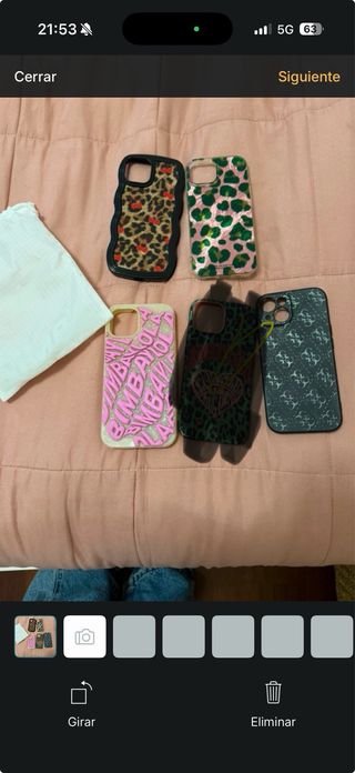 Lote 5 Fundas iPhone 15 Bimba y Lola + Guess