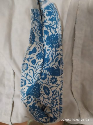Traje Flamenca Canastero Estampado Azul con beige