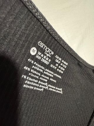 Body Esmara Negro Talla M