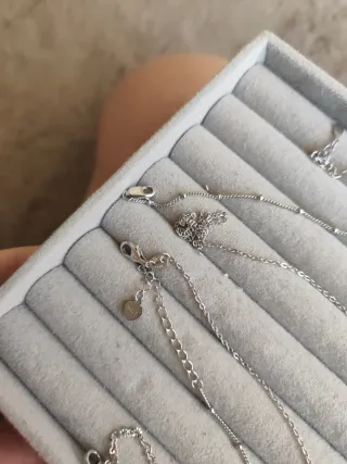 Cadenas de plata varios largos