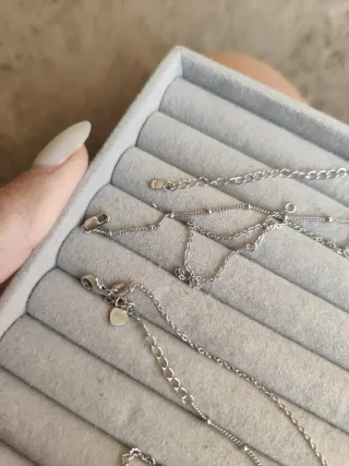 Cadenas de plata varios largos