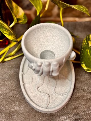 Vaso Piante Mano Marmo