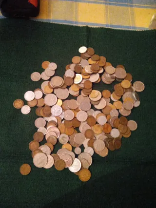 Lote monedas antiguas Franco y extranjeras