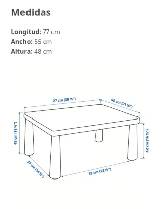 Mesa infantil blanca