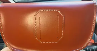 Bolsito Rociero Piel Marrón. Nuevo