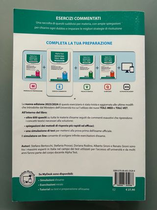 KIT COMPLETO Alpha Test – Medicina TOLC-MED | Ediz