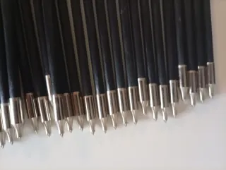 Flechas 8mm pluma azul y blanca