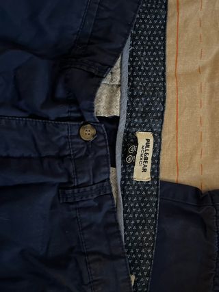 2 Pantalones hombre azul marino