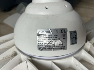 Ventilador de techo con luz E27 AC Inspire Aruba b