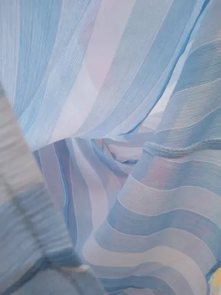 BOTELI BLUSA A RAYAS EN TONOS AZULES T2XL