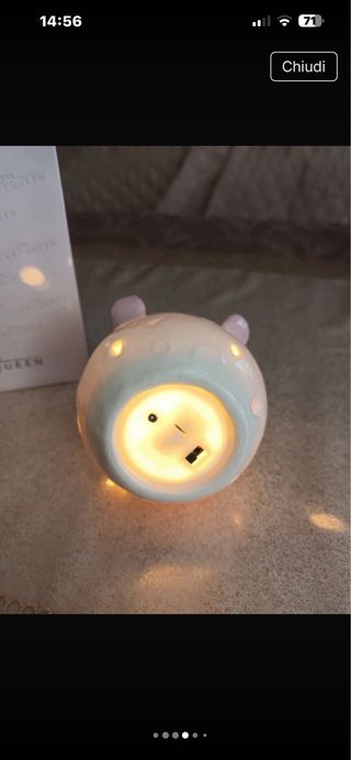 Statuetta Ilary Queen porcellana stella LED