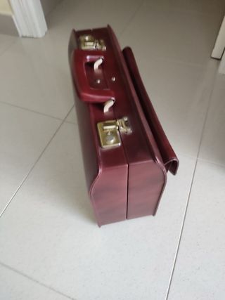 Maletín antiguo médico piel marrón