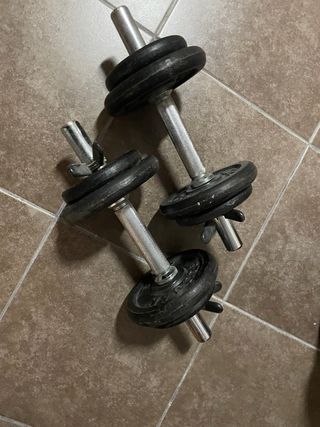 Mancuernas ajustables con discos