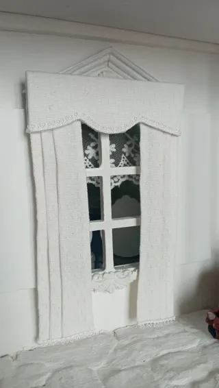 Tende Shabby Chic per Dollhouse 1:12