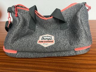 Bolso Mr Wonderful gris y rosa