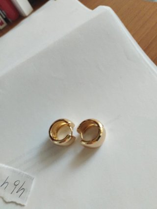 M494 Orecchini cerchietto inox oro modello pirata