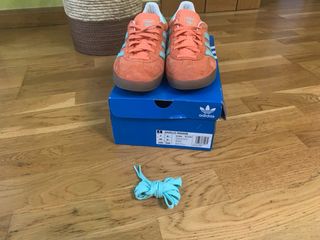 Adidas Gazelle Indoor Naranja y Turquesa