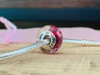 Charm | Murano Rojo con Mini Corazones