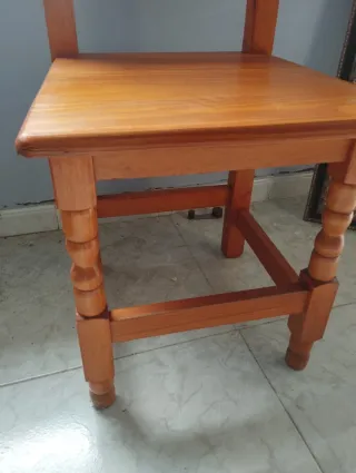Juego de 2 Sillas de Madera Marrón