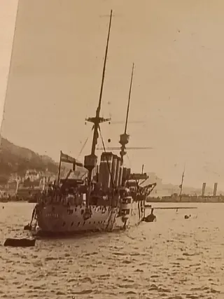 Foto original naval militar acorazados Gibraltar