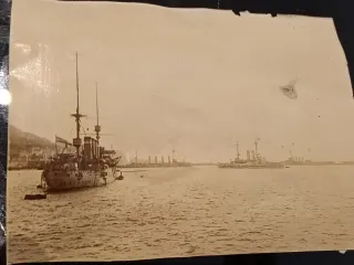 Foto original naval militar acorazados Gibraltar