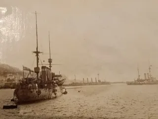 Foto original naval militar acorazados Gibraltar